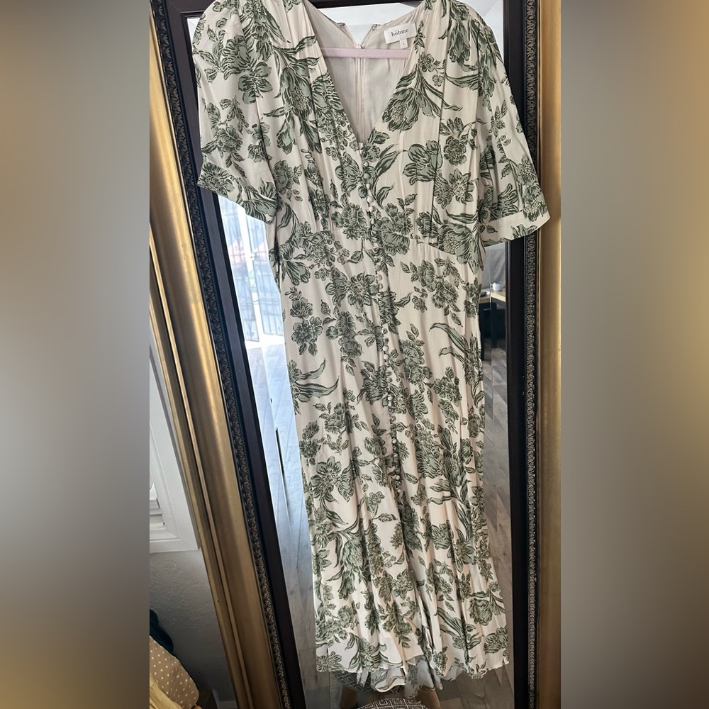 BOHME Lia paisley midi dress L